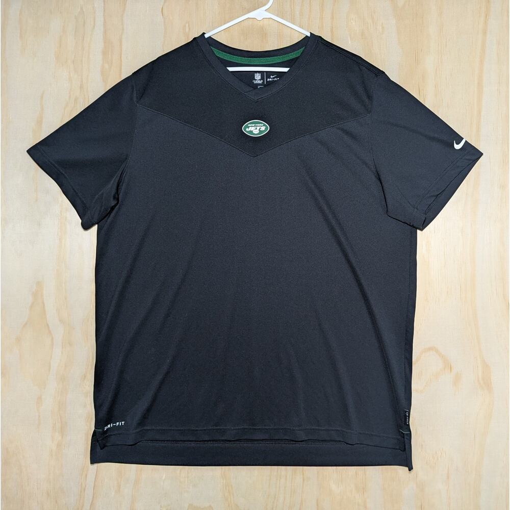 Nike Men's XXL New York Jets NFL On-Field V-Neck Dri-Fit Training Shirt Black
